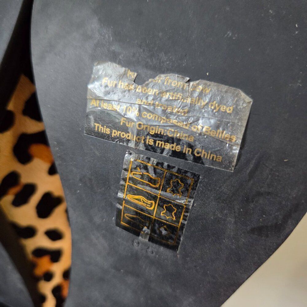 EUC JEFFREY CAMPBELL GENUINE LEATHER UPPER ANIMAL PRINT POINTY HEELED MULES 9.5 - Picture 12 of 15